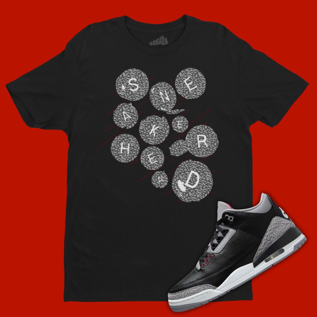 Shirt Matching Air Jordan Black Cement by BrlShops Sneakerhead
