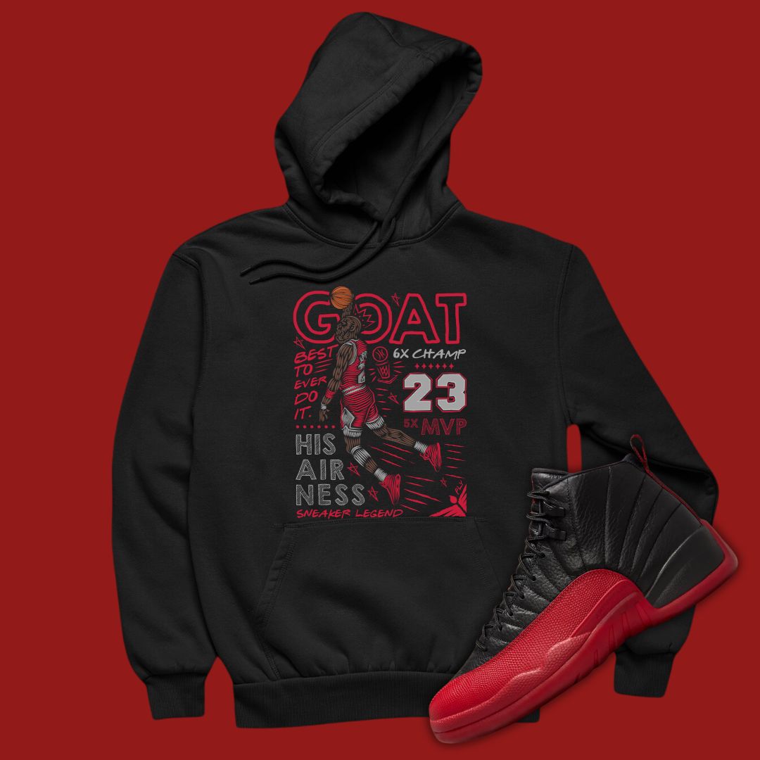Shirt Jordan 12s Goat Jordan 12 Flu Game Matching Hoodie GOAT Air