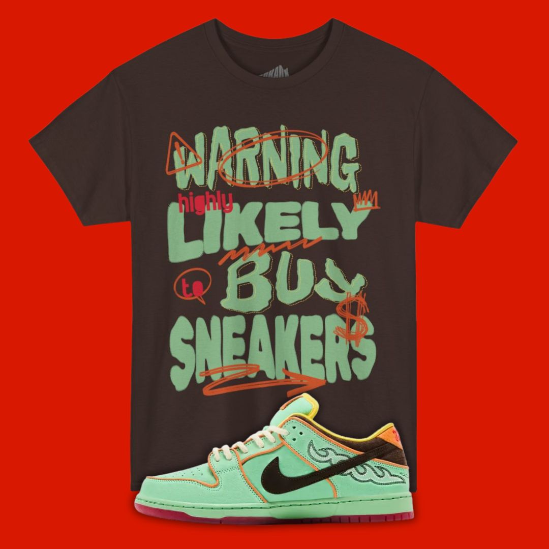 Warning Buy Sneakers brown T-Shirt Matching Dunk Low SB Rodeo BHM