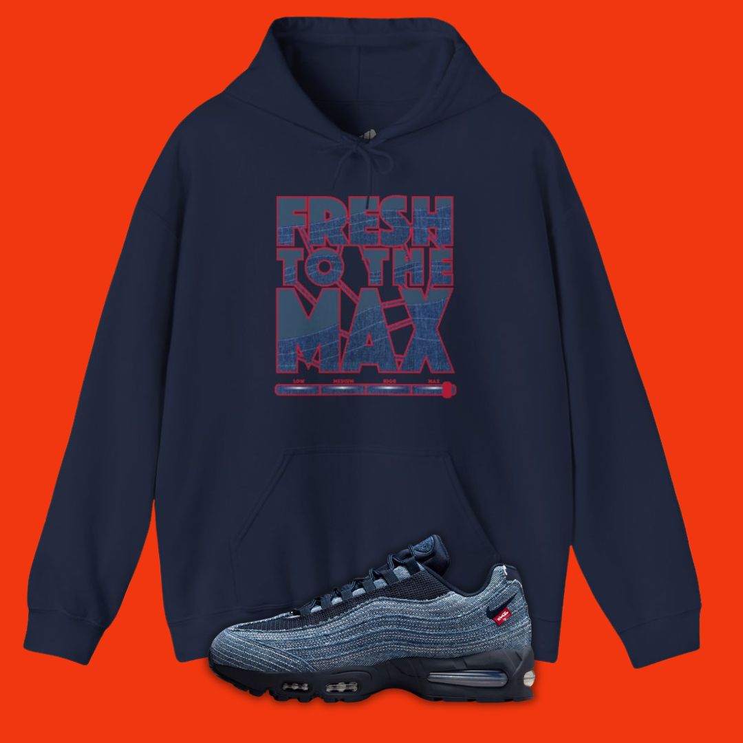 Fresh To The Max Hoodie Matching Air Max 95 Denim Blue