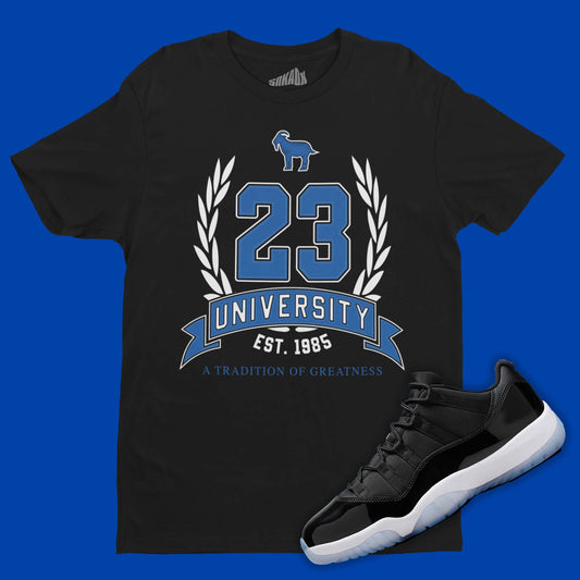 23 University T-Shirt Matching Air Jordan 11 Low Space Jam