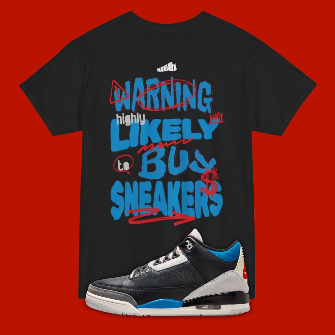 Warning Buy Sneakers T-Shirt Matching Jordan 3 Rare Air