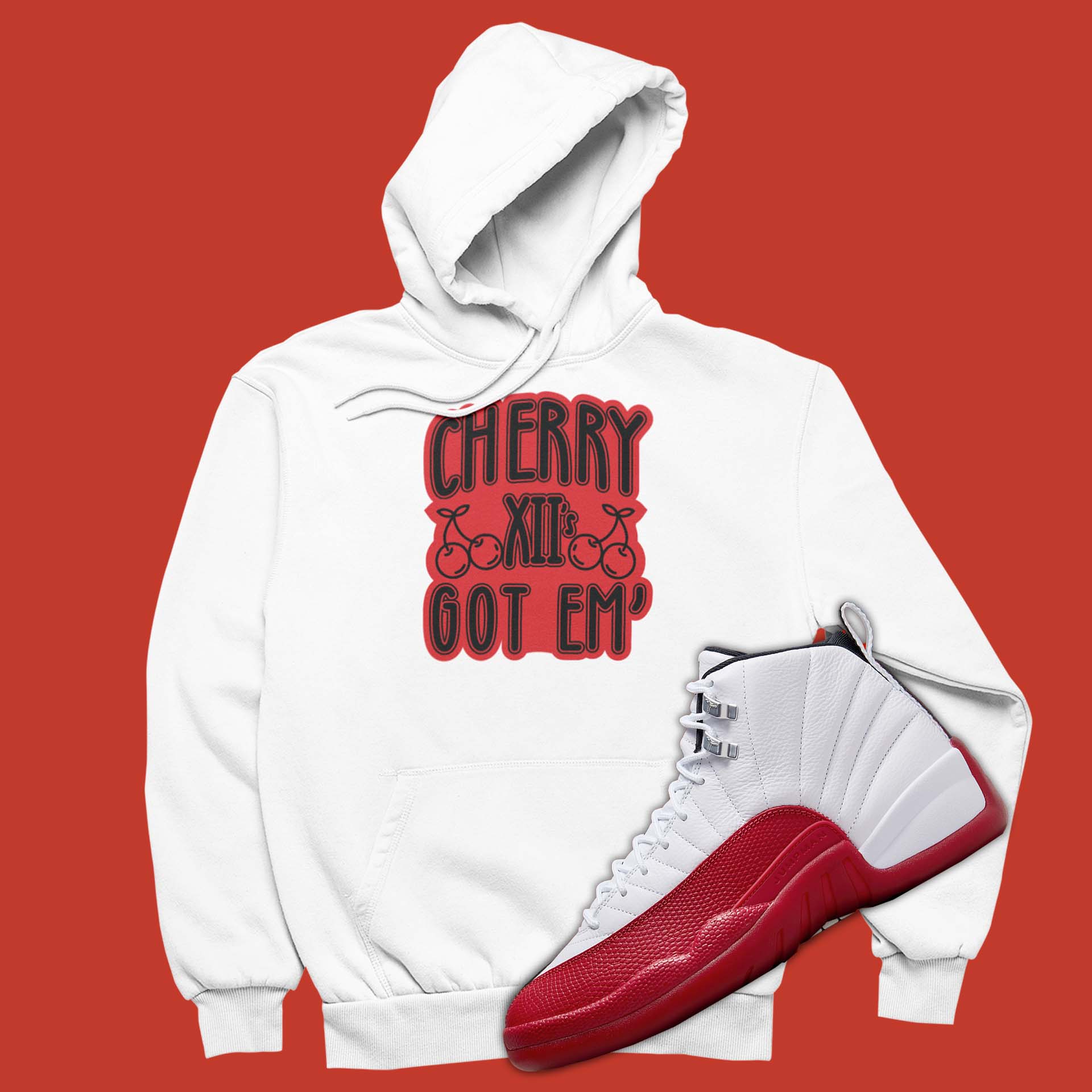 Cherry 12s Jordan 12 Hoodie - Sneaker Match - SNKADX