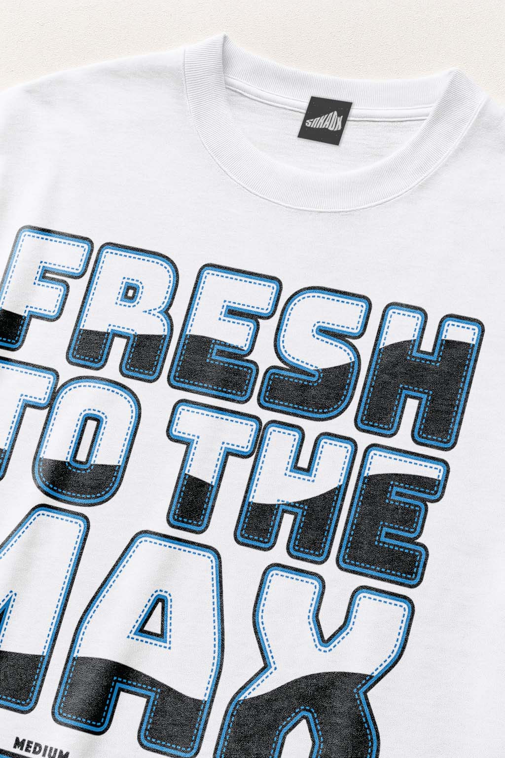 Fresh To The Max Box Style T-Shirt Matching Air Max Uptempo Photo Blue