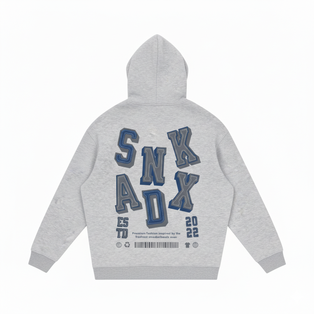 SNKADX Arch Heavyweight Fleece Hoodie Matching Air Jordan 9 Flint Grey