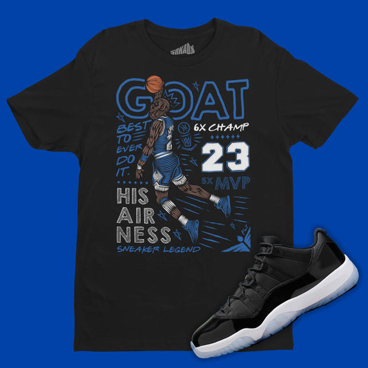 GOAT T-Shirt Matching Air Jordan 11 Low Space Jam