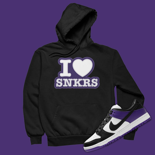 I Love JENNY sneakers Hoodie To Match Dunk Low Court Purple