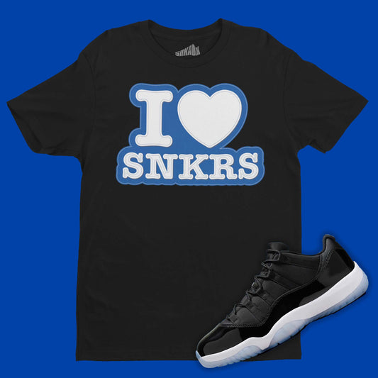 I Love Sneakers T-Shirt Matching Air Jordan 11 Low Space Jam