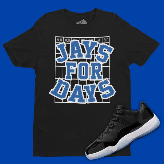 Jays For Days T-Shirt Matching Air Jordan 11 Low Space Jam
