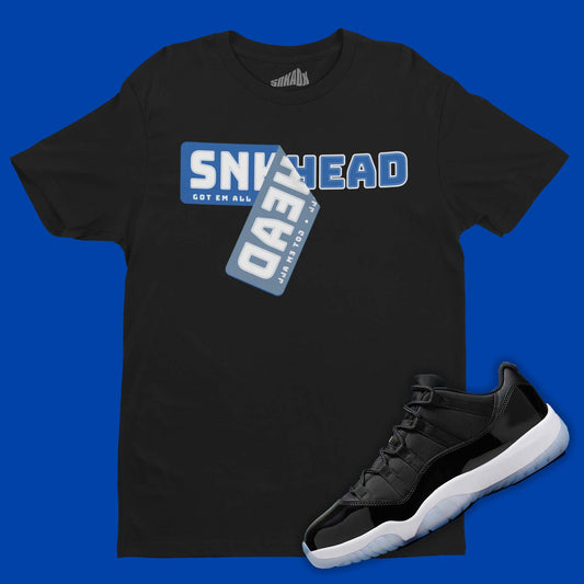 Sneakerhead Sticker T-Shirt Matching Air Jordan 11 Low Space Jam