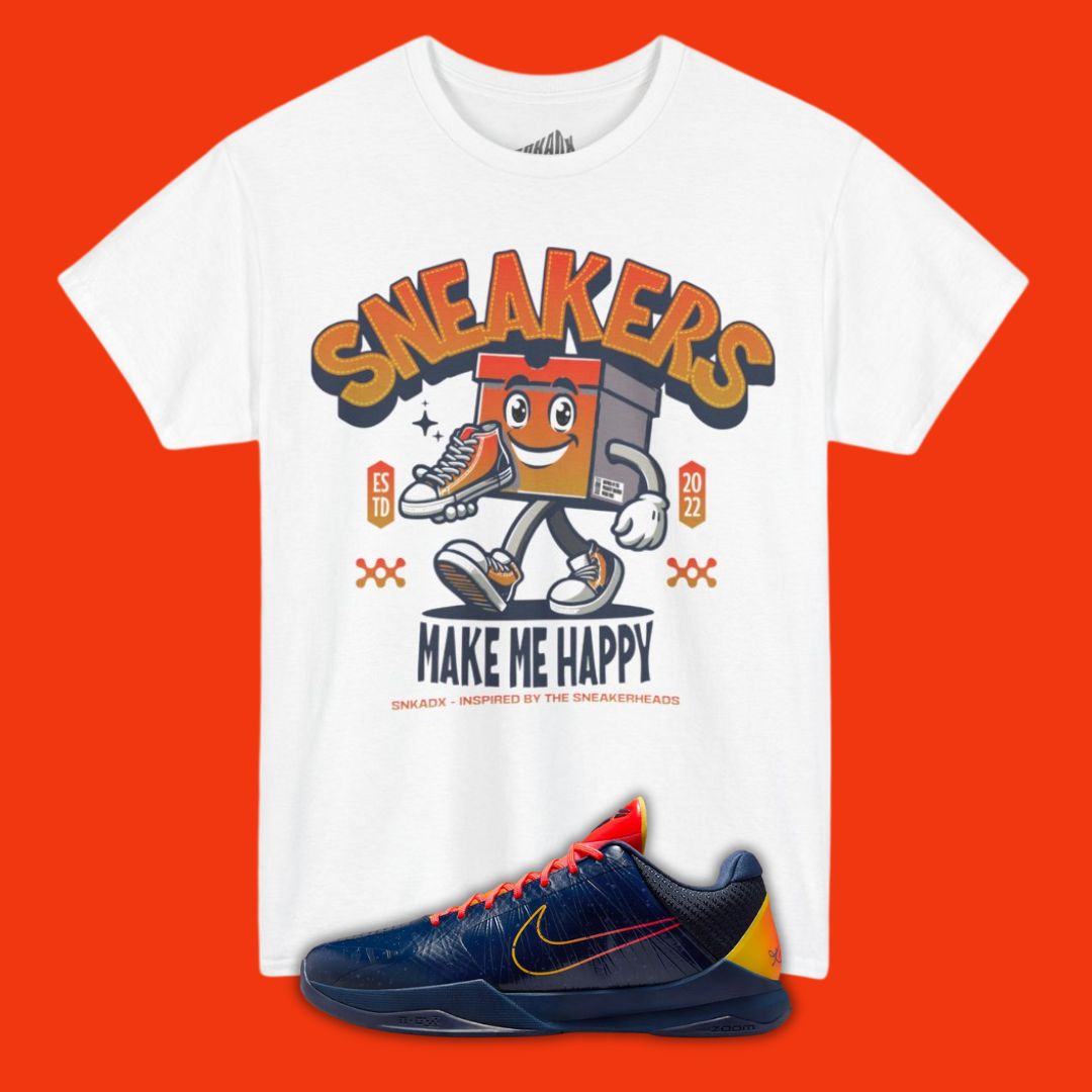 Sneakers Make Me Happy T-Shirt Matching Kobe 5 Protro Indiana Fever - White