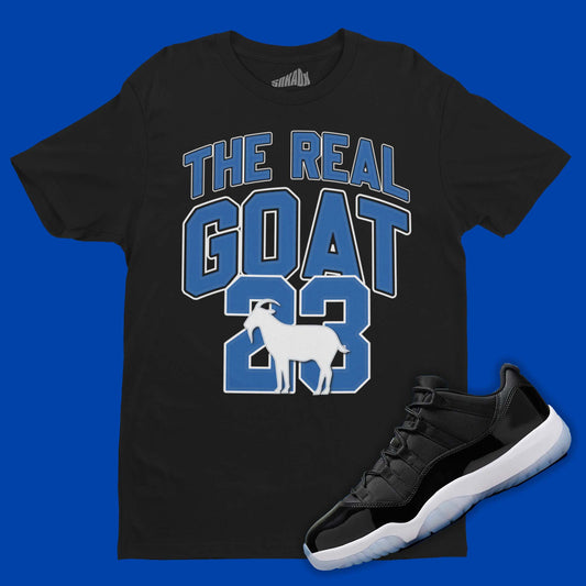 The Real GOAT T-Shirt Matching Air Jordan 11 Low Space Jam