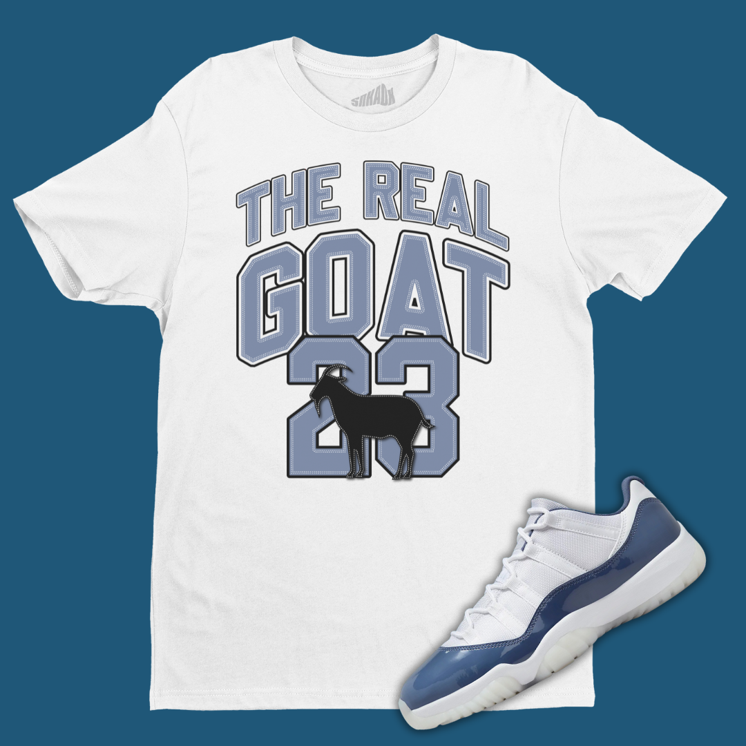 AcmShops Jordan 11 Low Diffused Blue celebrity sneaker watch kim kardashian laces up some jordans of her own The Real GOAT Tee Matching