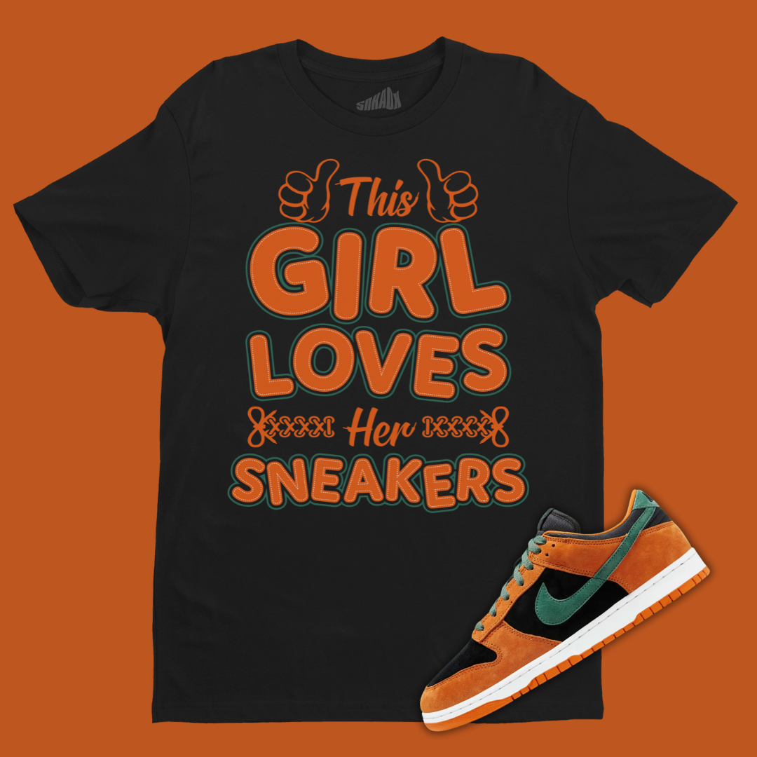 This Girl Loves Sneakers Black Tee Matching FledermausShops nike air monarch black jcpenney sale on ebay Dunk Ceramic
