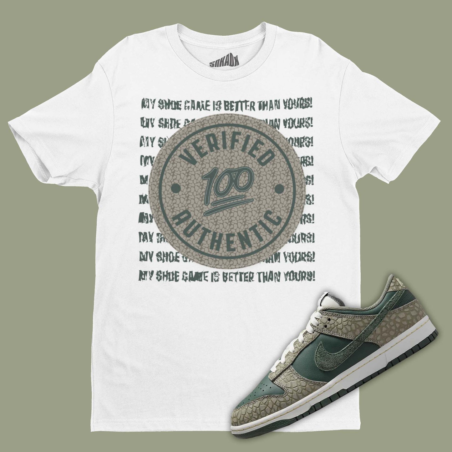 Verified Authentic T-Shirt Matching Dunk Low PRM Urban Landscape 2.0