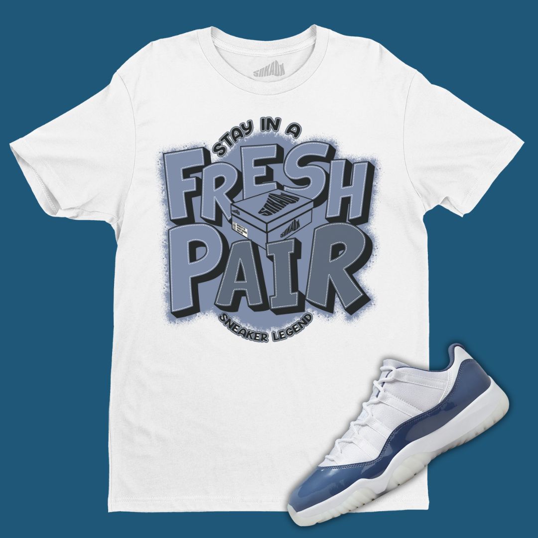 Jordan 11 Low Diffused Blue Fresh Pair Tee Matching Jordan
