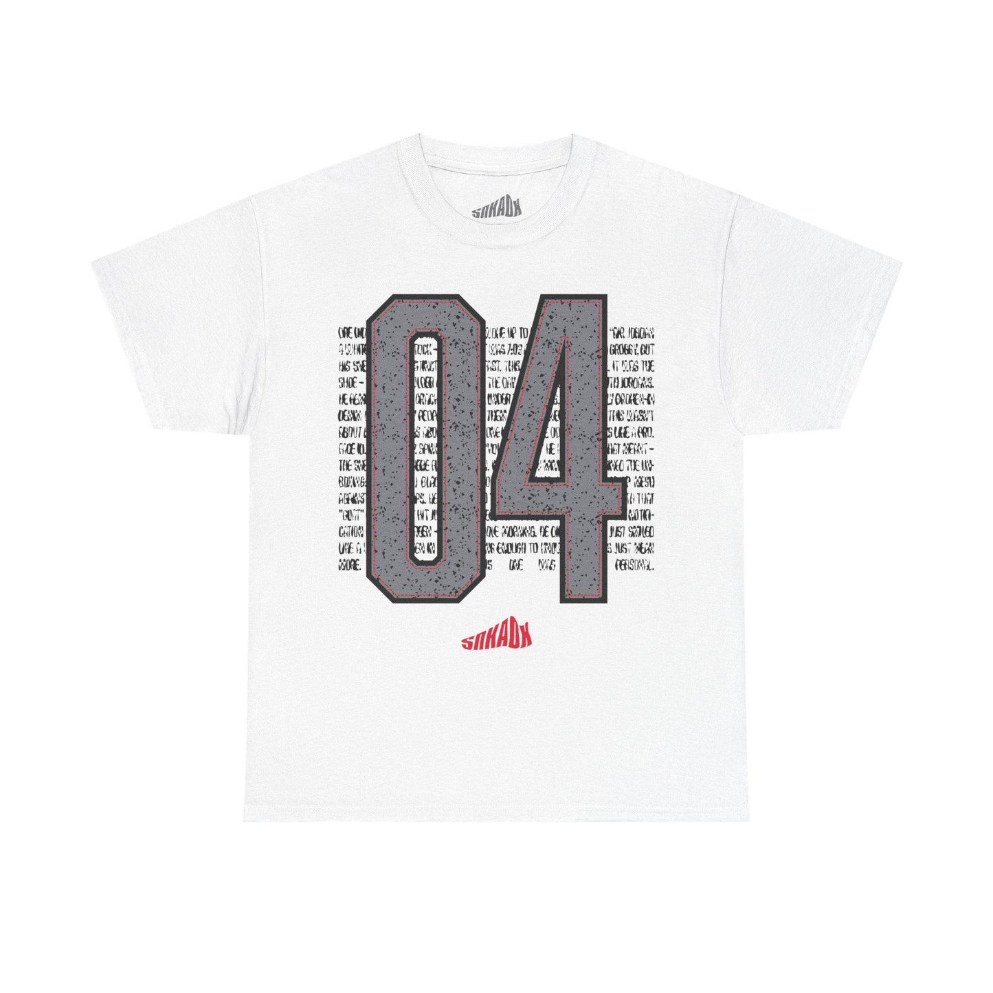 #4 Jersey Style T-Shirt Matching Jordan 4 White Cement