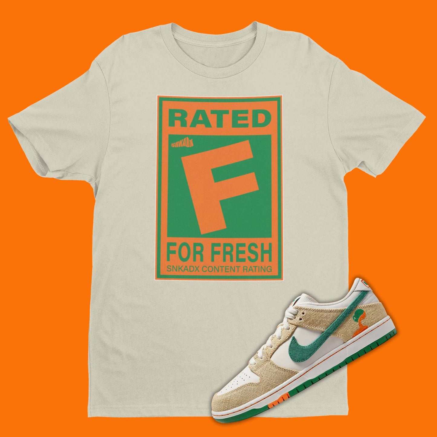 Nike Jarritos Dunk Low Phantom and Malachite sneaker matching tee