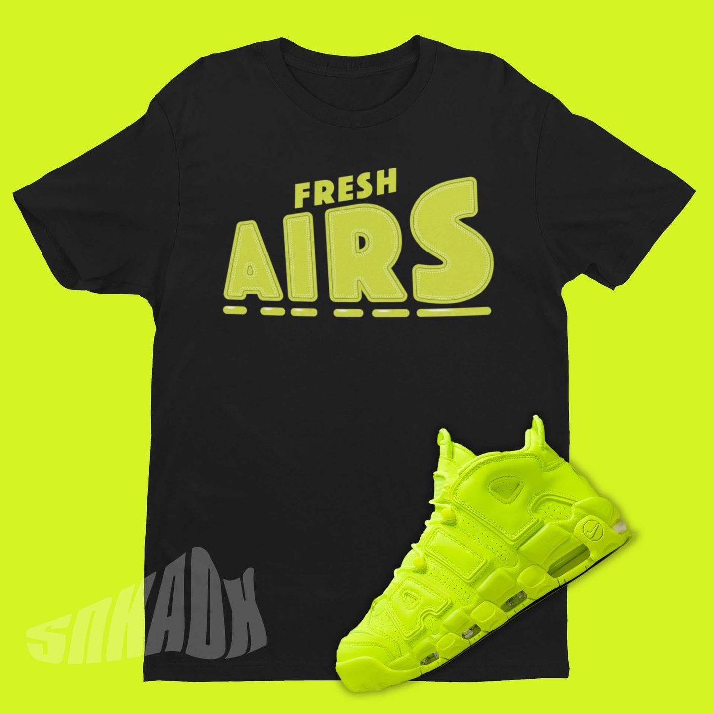 Black Shirt To Match Nike Air More Uptempo Volt