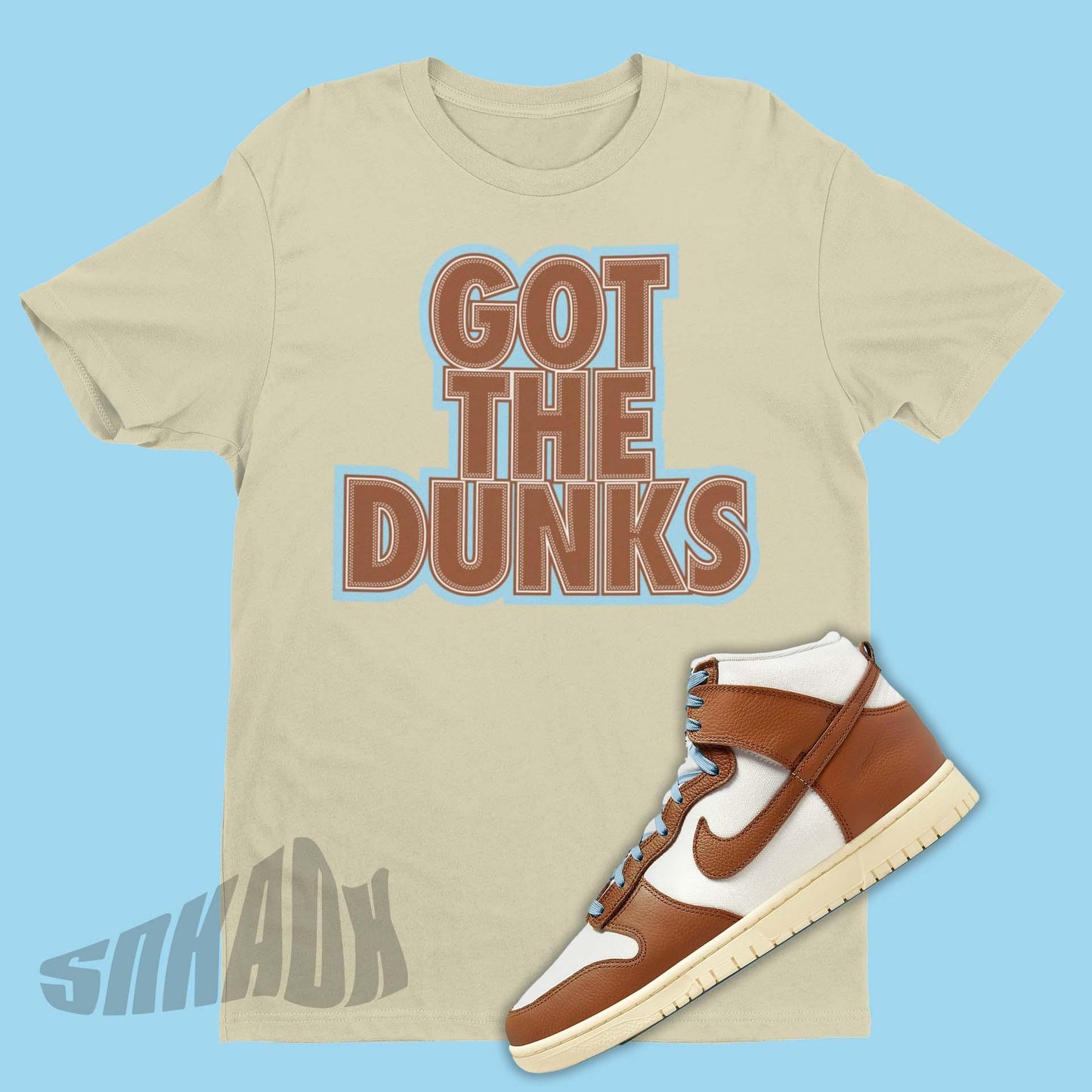 dunk match shirt tan