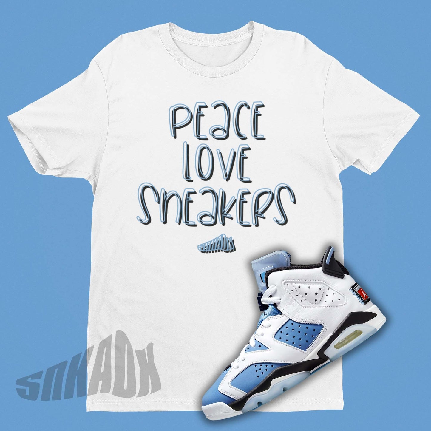 Air Jordan 6 UNC Match Shirt