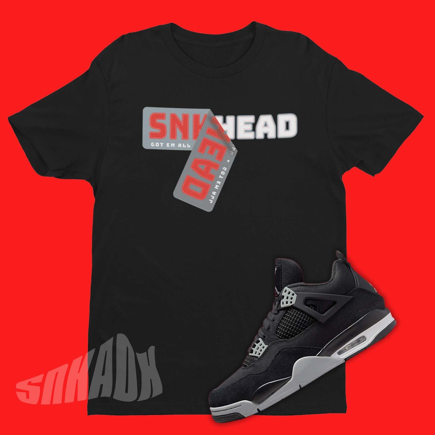 Shirt To Match Air Jordan 4 Black Canvas
