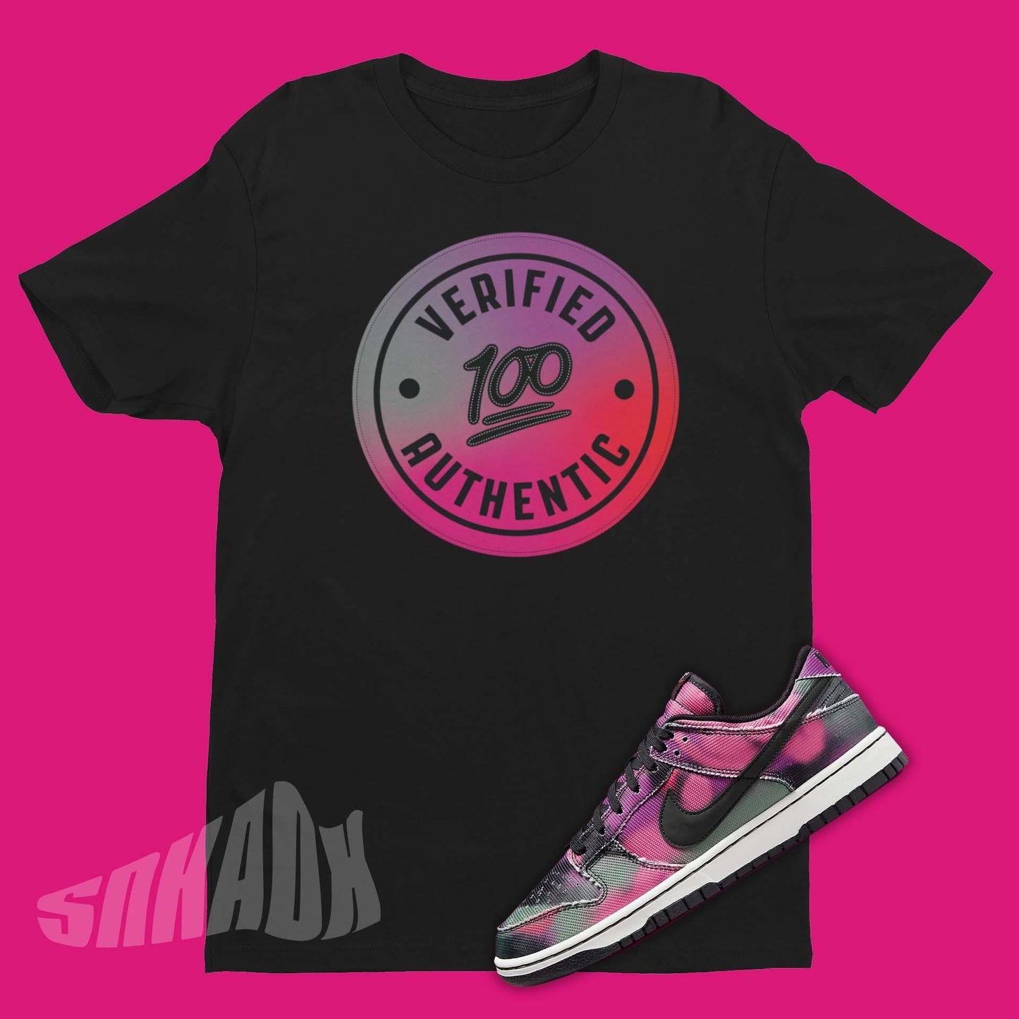 Verified Authentic Shirt In Black To Match Nike Dunk Low Graffiti