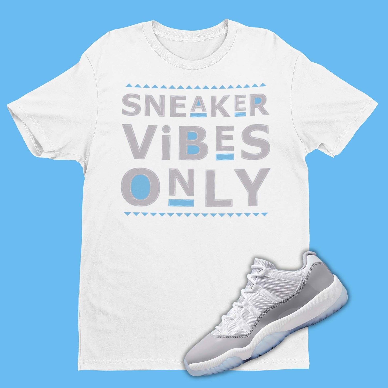 Air Jordan 11 Low Cement Grey Sneaker Shirt | JmksportShops