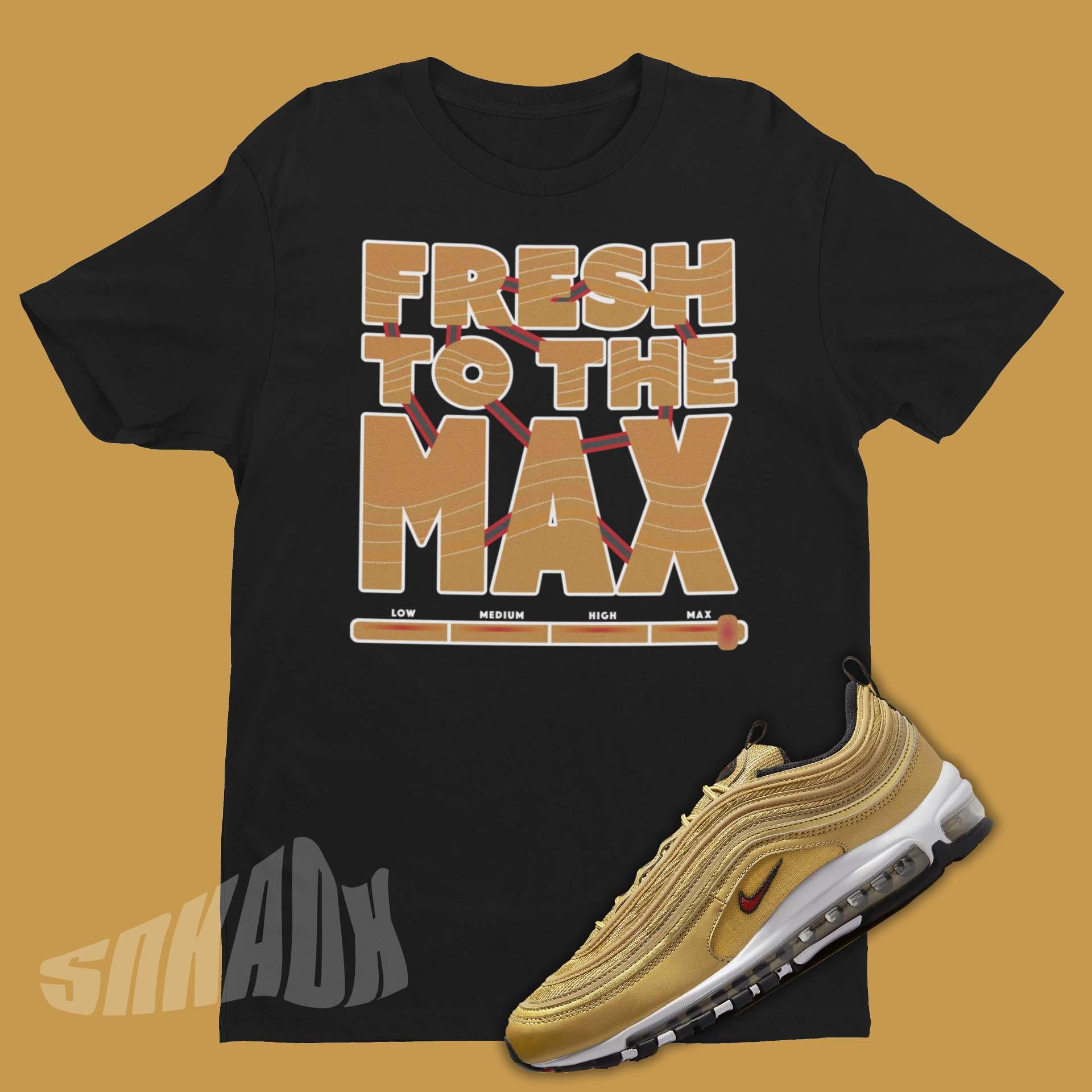 Nike air max 97 gold shirt Clearance