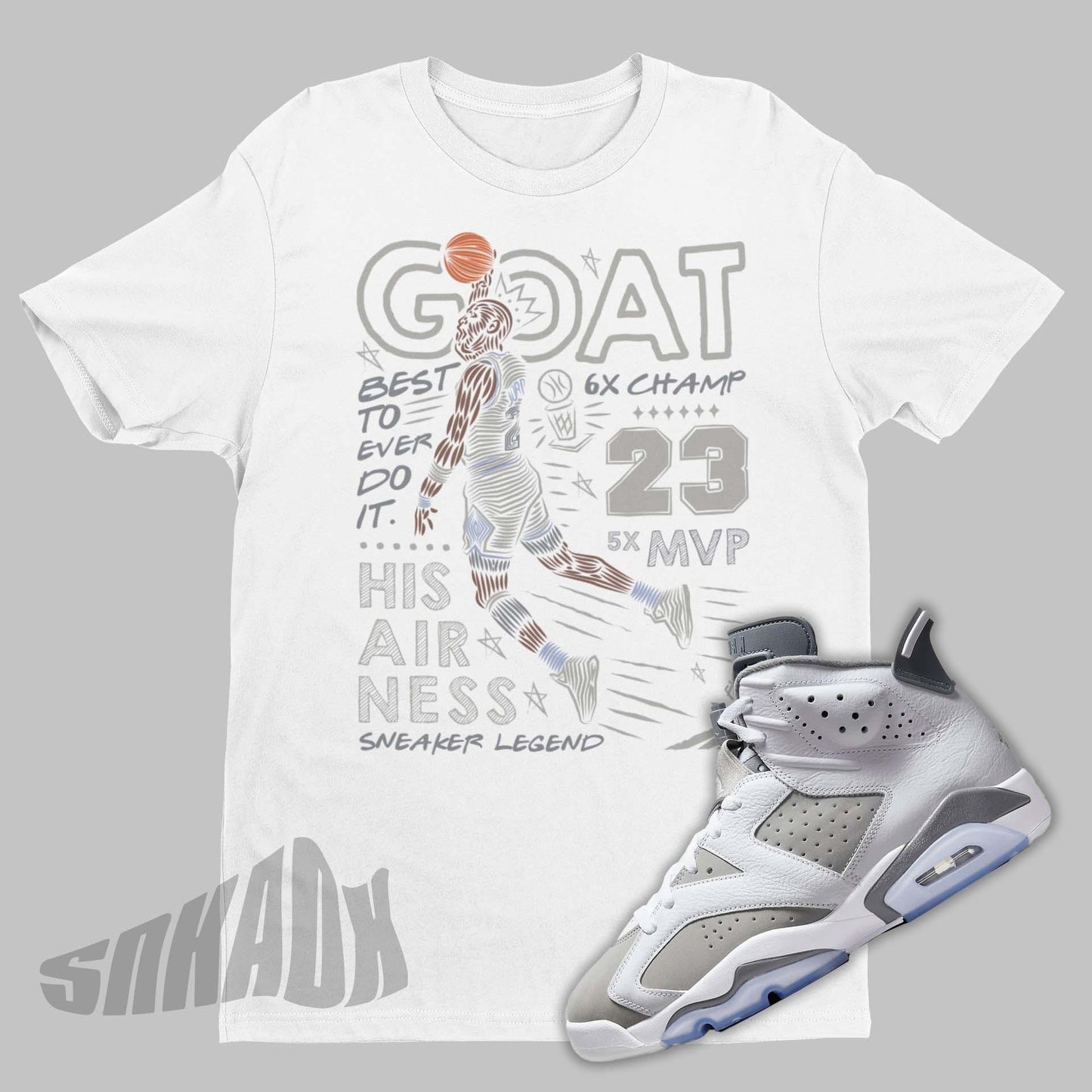 air jordan 6 col grey shirt