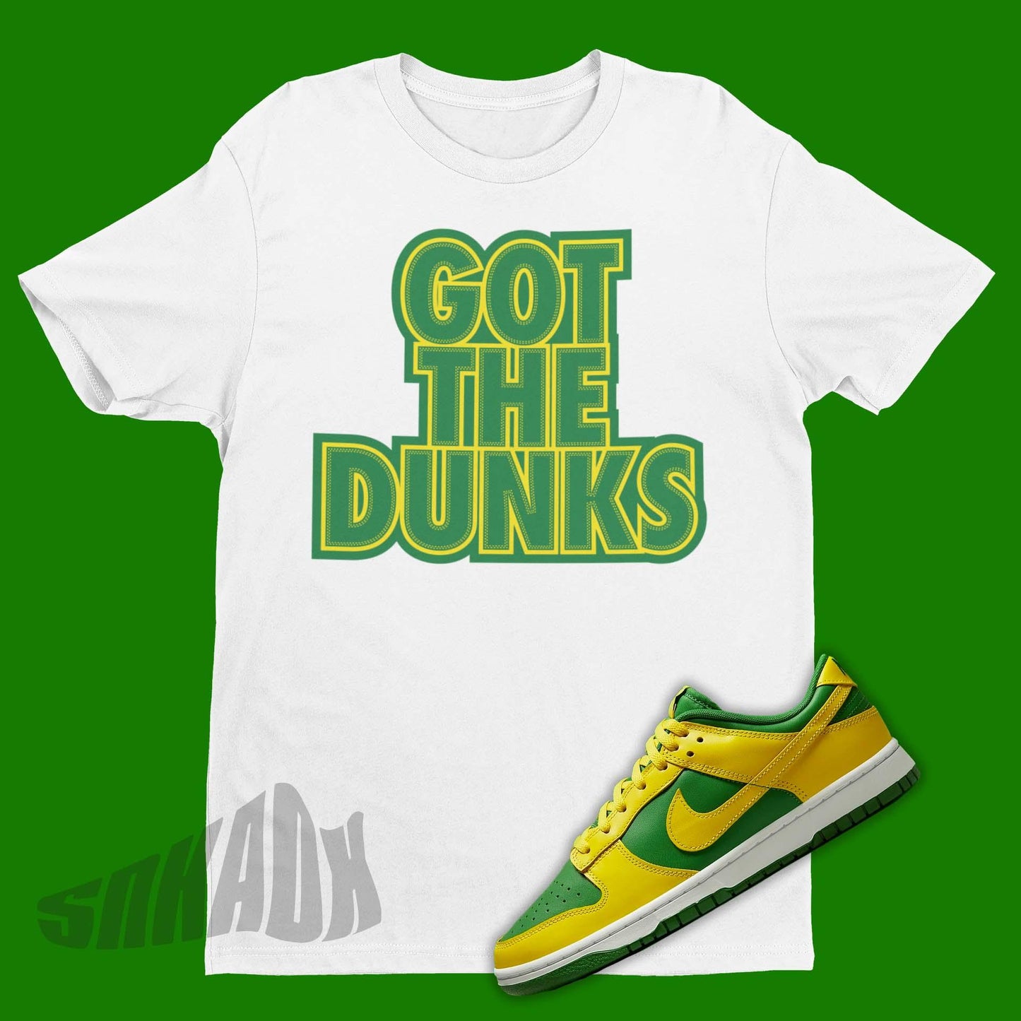 Nike Dunk Low Reverse Brazil matching shirt