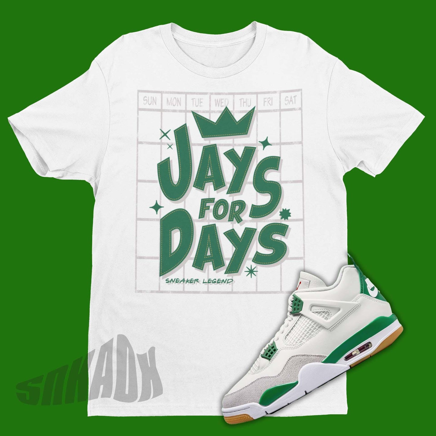 air jordan 5 sb pine green shirt