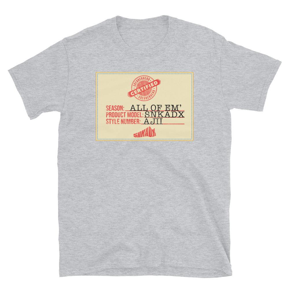Certified Sneakerhead Shirt To Match Union LA Air Jordan 2 Grey Fog - SNKADX