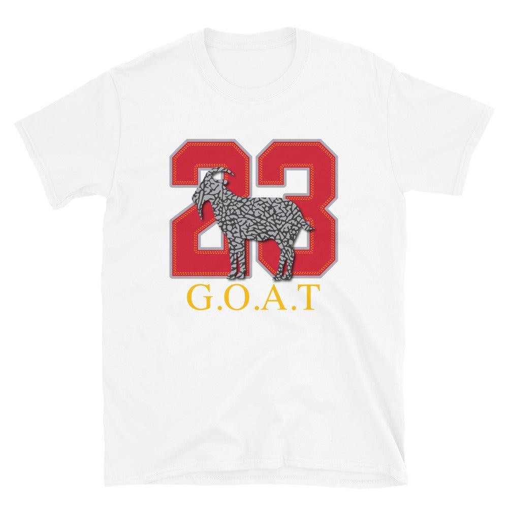 23 GOAT Emoji Shirt to Match Air Jordan 3 Cardinal Red - SNKADX