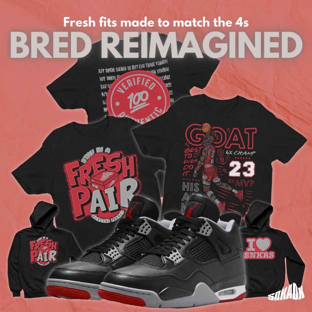 Air Jordan 4 Bred Reimagined Matching Outfits