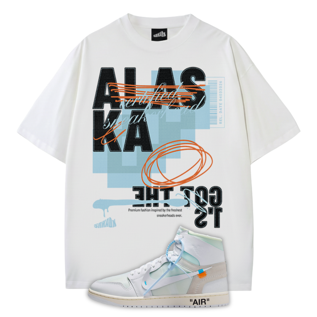 01 Alaska Oversized T-Shirt Matching Virgil Archive Air Jordan 1 High Alaska