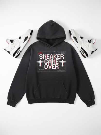 Sneaker Game Over Heavyweight Sunfade Oversized Hoodie Matching Jordan 4 Flight Club