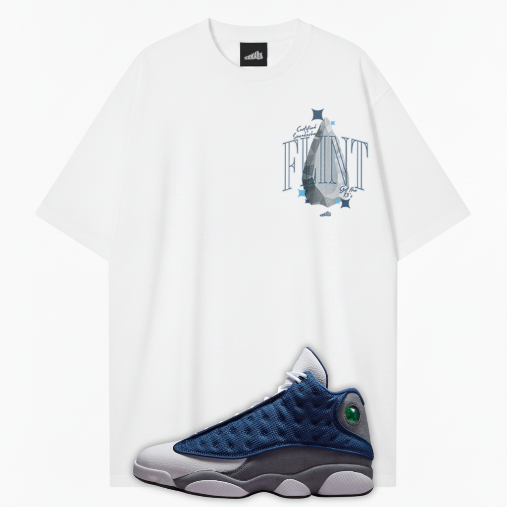 Flint Stone T-Shirt (White) Matching Air Jordan 13 Flint