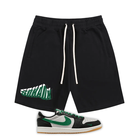 Pine Premium Cotton Shorts – Matches Jordan 1 Phantom Pine Green