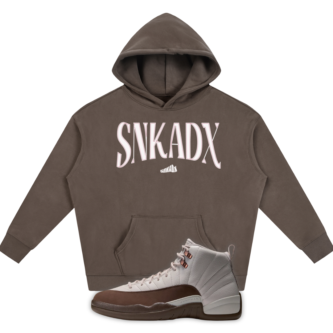 Warning Oversize Fleeced Hoodie Warning Air Jordan 12 Fireside