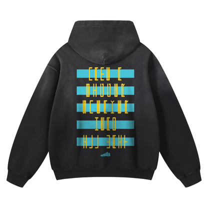 Certified Sneakerhead Heavyweight Sunfade Oversized Hoodie Matching Jordan 11 Gamma Blue