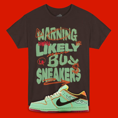 Warning Buy Sneakers brown T-Shirt Matching Dunk Low SB Rodeo BHM