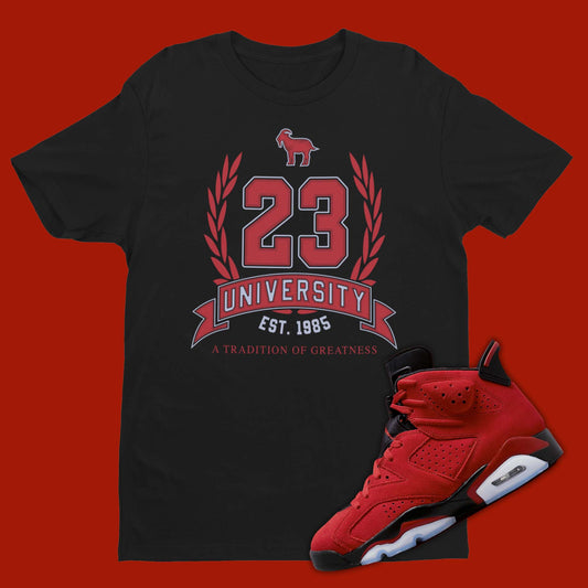 The perfect Air Jordan 6 Toro Bravo shirt to match your sneakers! Our Match Jordan 6 t-shirt is made to compliment your kicks. Bring your sneakers to the next level with this Toro Bravo 6s shirt. Match and feel trendy with this graphic tee!