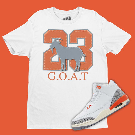 23 GOAT T-Shirt Matching Air uniforms Jordan 3 Georgia Peach