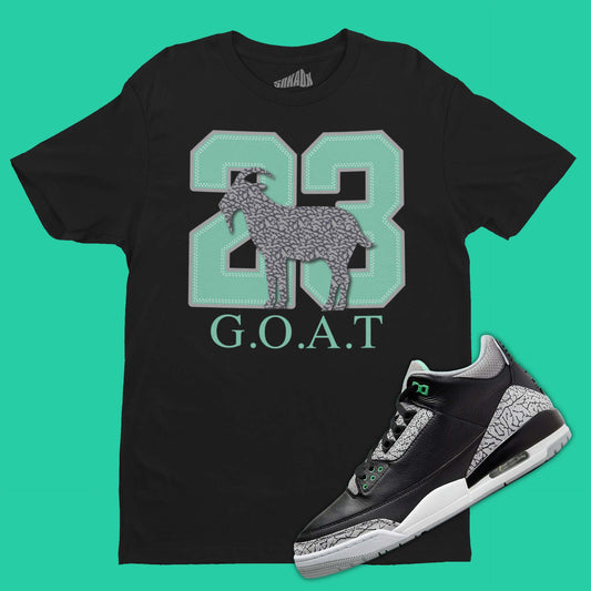 23 University T-Shirt Matching Air Jordan 3 Green Glow