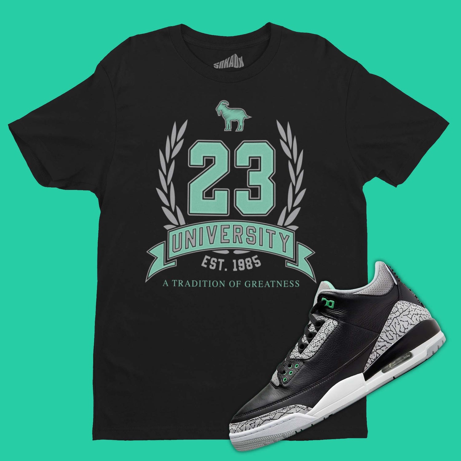black and green jordan shirt