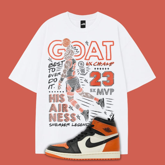GOAT T-Shirt Matching Air Jordan 1 Shattered Backboard