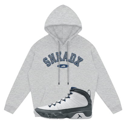 SNKADX Arch Heavyweight Fleece Hoodie Matching Air Jordan 9 Flint Grey