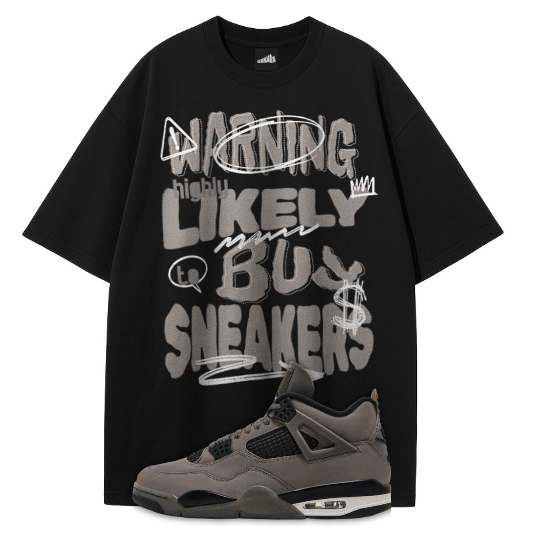 Warning Likely To Buy Sneakers Heavyweight T-Shirt Matching Air Jordan 4 Cave Stone