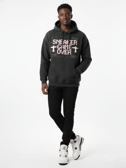 Sneaker Game Over Heavyweight Sunfade Oversized Hoodie Matching Jordan 4 Flight Club